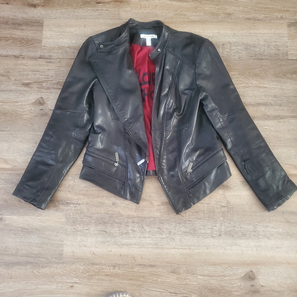 Peace Love World Leather Jacket